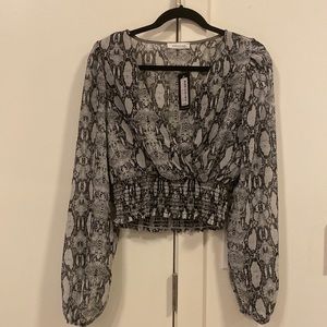 NWT Snakeskin Print Top